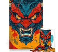 Puzzle Yokai Oni Demon pour Adolescents,1000 pièces,Jeu Stimulant l'esprit,pièces nettes et sans bavures,Facile à Apprendre,pour Toute la Famille (38x26cm)