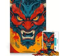 Puzzle Yokai Oni Demon pour Adultes,1000 pièces,Jeu Stimulant l'esprit,pièces précises et sans Couture,activité relaxante à Faire en Groupe à l'intérieur (38x52cm)