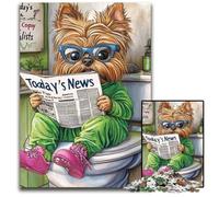 Puzzle Yorkshire Terrier 1000 pièces : Casse-tête Stimulant, activité familiale, décoration d'intérieur, Cadeau de Noël 50x75cm / 19,68x29,52 Pouces