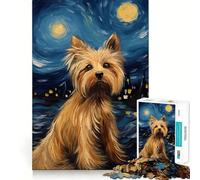 Puzzle Yorkshire Terrier 1000 pièces,Jeu cognitif Amusant,Structure à emboîter précise,activité de renforcement des Liens familiaux (38x52cm)