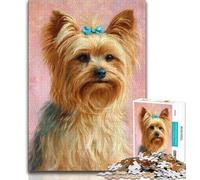 Puzzle Yorkshire Terrier 1000 pièces pour Adolescents Jeu éducatif pour Anniversaire Noël et Plus de 14 Ans (26x38cm)
