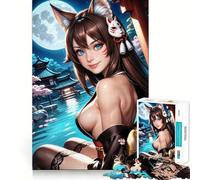 Puzzle Yuna Daishi Fille Renarde pour Adultes,1000 pièces,Jeu de réflexion et d'adresse,découpe de Haute précision,défi divertissant pour Les Loisirs (50x75cm)