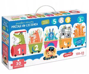 Puzzle z dziurką 30 elementów. Pociąg do liczenia Bright Junior Media