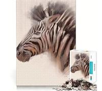 Puzzle zèbre 1000 pièces Memory Train,Surface Lisse et sans bavures,défi divertissant pour Les Loisirs (38x26cm)