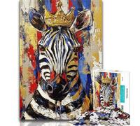 Puzzle zèbre 1000 pièces pour Adolescents, Difficile à réaliser, mais Amusant et Humoristique, Cadeau d'anniversaire, décoration Murale (50x75cm)