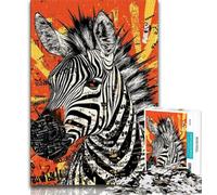 Puzzle zèbre 1000 pièces pour Adultes et Adolescents, Jouet éducatif et décompressant, idéal comme Cadeau (75x50cm)