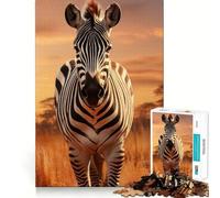 Puzzle Zèbre 1000 pièces pour Adultes,Jeu de résolution de problèmes,qualité Professionnelle,activité de Groupe relaxante en intérieur (50x75cm)