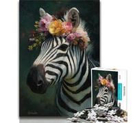 Puzzle zèbre 1000 pièces pour Adultes, Jouets éducatifs et éducatifs, Jeux familiaux avec Affiche et fiche de Questions-réponses Assorties 38x26cm