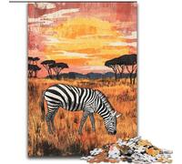Puzzle Zèbre Africain 1000 pièces pour Adultes et Adolescents, à partir de 14 Ans Entraînez Votre Cerveau et Vos Mains Cadeaux de Noël (50x75cm)