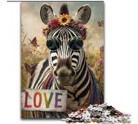 Puzzle zèbre Arc-en-Ciel 1000 pièces pour Adolescents, idéal pour Les Personnes de 14 Ans et Plus Idées Cadeaux pour la décoration intérieure (50x75cm)