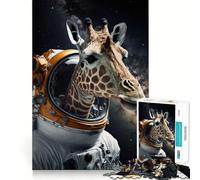 Puzzle zèbre Astronaute 1000 pièces Entraînement cérébral ludique Pièces précises et sans Couture Passe-Temps Fascinant pour Les Moments de détente (50x75cm)