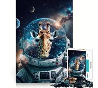 Puzzle Zèbre Astronaute 1000 Pièces Exercice Mental Amusant Pièces Précises et sans Couture Un Passe-Temps Captivant (38x52cm)