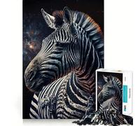 Puzzle Zèbre Astronaute 1000 Pièces Jeu de mémoire Découpe Laser de qualité supérieure Activité captivante pour des soirées tranquilles (50x75cm)