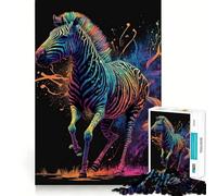 Puzzle Zèbre Astronaute 1000 Pièces Jeu de mémoire Découpe Laser de qualité supérieure Activité captivante pour des soirées tranquilles (50x75cm)