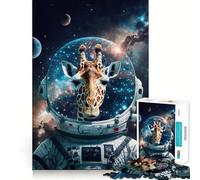 Puzzle zèbre Astronaute 1000 pièces pour Adolescents,Jeu de Train cognitif,sans Espace,Assemblage Parfait,Format Compact,Amusant pour Les Jeux en Famille (50x75cm)