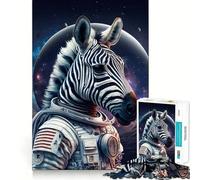 Puzzle zèbre Astronaute 1000 pièces pour Adultes,entraînement cérébral Amusant,découpe Laser de qualité supérieure,activité relaxante en Groupe à l'intérieur (38x26cm)