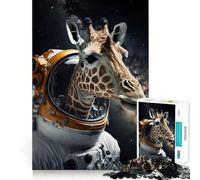 Puzzle zèbre Astronaute 1000 pièces pour Adultes,entraînement cérébral Amusant,découpe Laser de qualité supérieure,activité relaxante en Groupe à l'intérieur (38x52cm)