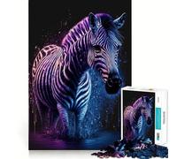 Puzzle zèbre Astronaute 1000 pièces Stimulation Cognitive Pièces nettes et sans bavures Jouet d'intérieur pour Les fêtes (50x75cm)