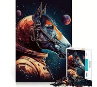 Puzzle Zèbre Astronaute 1000 Pièces Stimulation Mentale Amusante Pièces Découpées Nettement sans Bavures Activité Absorbante pour des Soirées Calmes (38x26cm)