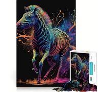 Puzzle zèbre Astronaute Adulte 1000 pièces,Jeu Stimulant l'esprit,découpe Laser de qualité supérieure,activité relaxante en Groupe à l'intérieur (38x26cm)