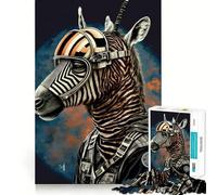 Puzzle zèbre Astronaute pour Adultes,1000 pièces,Jeu de Concentration,découpe Laser de qualité supérieure,activité familiale Amusante en soirée (38x26cm)