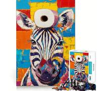 Puzzle Zèbre avec Papier Toilette pour Adultes 1000 Pièces Stimule la Concentration Jeu Amusant Taille Uniforme Pièces Précises Activité de Renforcement des Liens Sociaux (38x26cm)