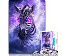 Puzzle zèbre éclair pour Adultes 1000 pièces, Jouets éducatifs, Jeux Anti-Stress, Convient pour la décoration de Bureau 50x75cm