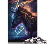 Puzzle zèbre Fantaisie rectangulaire en Carton 100% recyclé pour Adultes, Cadeaux d'halloween, 1 000 pièces (75 x 50 cm)