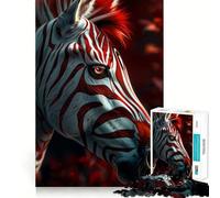 Puzzle Zèbre Mon Ami Rigolo 1000 Pièces Jeu de Réflexion Amusant Conception sans Espace Emboîtement Parfait pour Les Réunions de Famille (38x52cm)