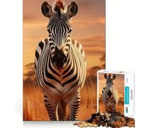 Puzzle zèbre pour Adultes de 1000 pièces Jeu de réflexion et d'exercice Ajustement Parfait Activité de Partage et de renforcement des Liens familiaux (38x26cm)