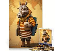 Puzzle Zèbre Voyageur 1000 Pièces pour Adolescents Clarté d'esprit, Paisibleté et Amusant Cadeau Saisonnier Parfait (38x26cm)