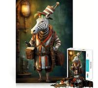 Puzzle zèbre Voyageur pour Adultes,1000 pièces,Jeu de Train cognitif,emboîtement précis,sans espaces,activité apaisante pour la Pause mentale (50x75cm)