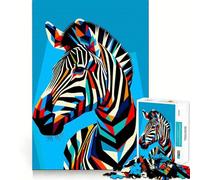 Puzzle zèbre WPAP Pop Art 1000 pièces Exercice Mental Amusant Pièces précises et sans Couture Un Moyen captivant de Passer Le Temps (50x75cm)