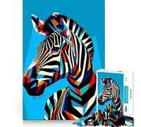 Puzzle zèbre WPAP Pop Art 1000 pièces,Jouet cognitif Amusant à emboîter,Cadeau d'anniversaire,Casse-tête (38x26cm)
