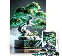 Puzzle Zen Abstrait en Mable Bonsaï 1000 Pièces pour Adultes Stimulation Cognitive et Détente Fermeture Solide Idée Cadeau Chic pour Noël (50x75cm)