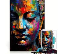 Puzzle Zen Bouddha 1000 pièces Jeu cognitif Amusant Pièces Robustes et aux découpes nettes Exercice Mental Calme à Faire à la Maison (50x75cm)