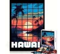 Puzzle Zen Calm Hawaii Sunset 1000 pièces pour Adolescents Activité relaxante et stimulante pour la mémoire Cadeau Festif (50x75cm)
