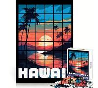 Puzzle Zen Calm Hawaii Sunset 1000 pièces pour Adultes Détente et réflexion Bords Nets Idéal pour Noël (38x26cm)