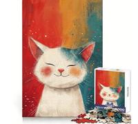 Puzzle Zen Chat Méditation 1000 Pièces Adultes Cadeau Stimulation Intellectuelle Loisirs Apaisants Bords Précis Cadeau Souvenir (38x26cm)