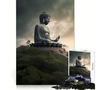 Puzzle Zen de 1000 pièces représentant Le Bouddha au Sommet d'une Montagne,idéal pour Adultes Découpe précise,Parfait pour Noël (38x26cm) Améliore la mémoire et Offre Une Distraction Douce