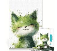 Puzzle Zen Garden Kitty 1000 pièces Jeu de réflexion Amusant et Stimulant pour la Concentration Technologie de découpe Laser avancée Idéal pour Les Voyages (50x75cm)