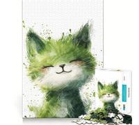 Puzzle Zen Garden Kitty pour Adultes,1000 pièces,pour Un Moment de détente et de Plaisir à la Maison (38x26cm) Découpe Laser de qualité supérieure