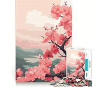 Puzzle Zen Japonais Paysage 1000 Pièces pour Adultes Jeu de Concentration Mentale Découpe de Haute Précision Activité de Renforcement des Liens Sociaux (50x75cm)