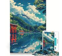 Puzzle Zen Paysage 1000 Pièces pour Adultes Jeu d'exercice Mental Découpe de précision Bords Lisses Activité relaxante en Groupe à l'intérieur (38x52cm)