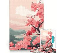 Puzzle Zen Paysage Japonais 1000 pièces,Jeu de réflexion,pièces précises et sans Couture,activité Amusante en Famille Le Soir (38x26cm)
