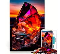 Puzzle Zen Plage Cristal Coucher de Soleil pour Adolescents, 1000 Pièces, Puzzle Méditatif, Amusant et Paisible, Assemblage Artistique, Joli Cadeau 50x75cm