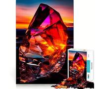 Puzzle Zen Plage Cristal Coucher de Soleil pour Adultes 1000 Pièces Renforce la Mémoire Soulage Le Stress Bords Lisse 38x52cm