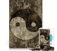 Puzzle Zen Yin et Yang Vintage 1000 Pièces Jeu de Construction Concentration Assemblage Parfait Activité Récompenseuse pour Les Jours de Pluie (38x52cm)