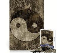 Puzzle Zen Yin et Yang Vintage pour Adolescents, 1000 pièces, pour développer l'intellect et l'habileté, pour Une évasion paisible et Un Assemblage Facile, Cadeau de Noël (50x75cm)
