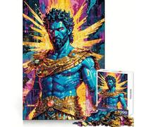 Puzzle Zeus︰ Divinité Électrique pour Adolescents 1000 Pièces Stimulation Cérébrale Temps de Détente Heureux Assemblage Ferme Cadeau Saisonnier (38x52cm)